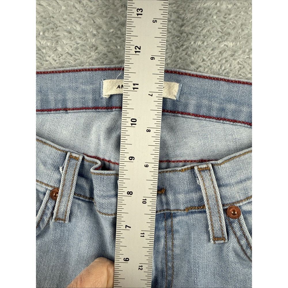 Angry Rabbit Light Washed Distressed Denim Blue Jeans JR Size 7 - Picture 11 of 11